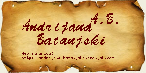 Andrijana Batanjski vizit kartica
